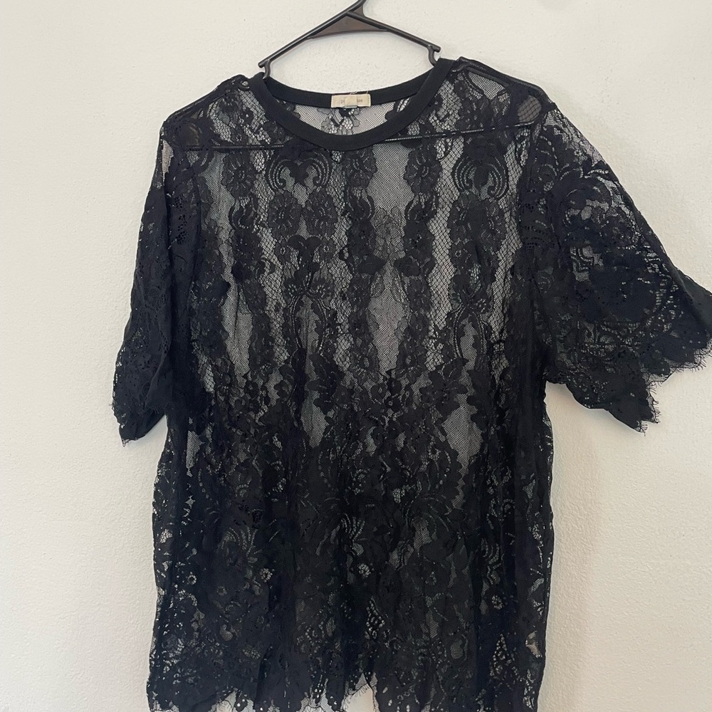 Elegant Black Lace Top